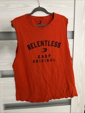 Relentless Orange Muscle Tank - Men’s Top